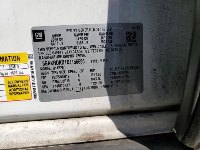 Photo 14 from auction – 2013 BUICK ENCLAVE with VIN 5GAKRDKD1DJ156586