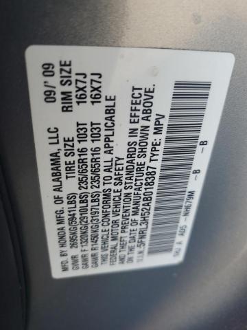 Photo 14 from auction – 2010 HONDA ODYSSEY EX with VIN 5FNRL3H52AB018387