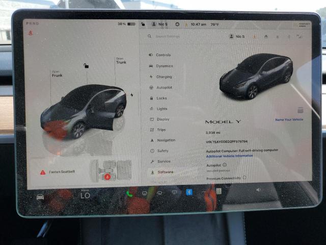 Photo 9 from auction – 2023 TESLA MODEL Y with VIN 7SAYGDED2PF979794