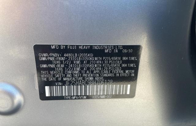 Photo 10 from auction – 2011 SUBARU FORESTER 2 with VIN JF2SHABC9BH706128