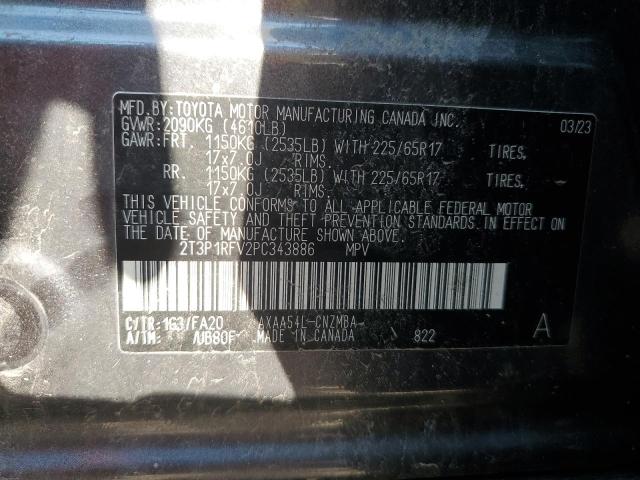 Photo 14 from auction – 2023 TOYOTA RAV4 XLE with VIN 2T3P1RFV2PC343886