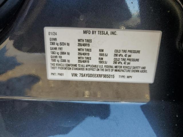 Photo 14 from auction – 2024 TESLA MODEL Y with VIN 7SAYGDEEXRF985015