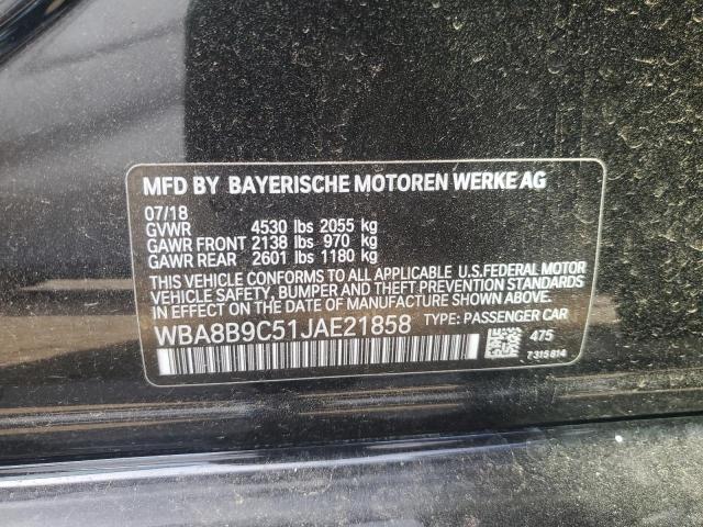 Photo 14 from auction – 2018 BMW 330 I with VIN WBA8B9C51JAE21858