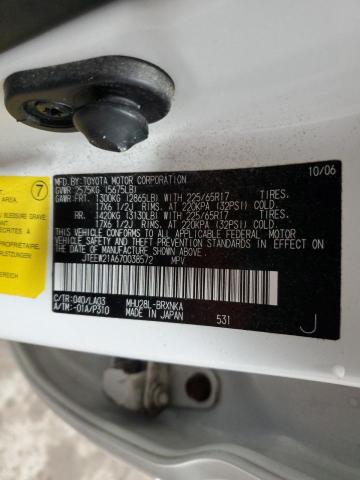 Photo 14 from auction – 2007 TOYOTA HIGHLANDER with VIN JTEEW21A670038572