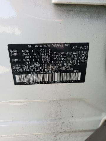 Photo 14 from auction – 2020 SUBARU ASCENT LIM with VIN 4S4WMAPD1L3451191