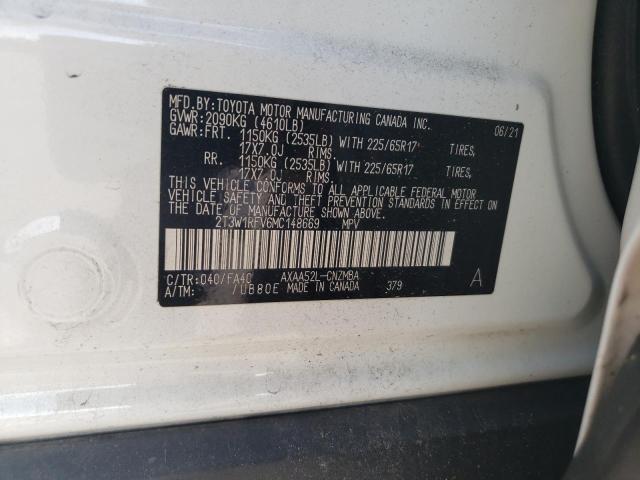 Photo 14 from auction – 2021 TOYOTA RAV4 XLE with VIN 2T3W1RFV6MC148669