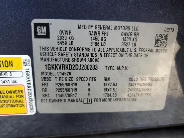 Photo 14 from auction – 2013 GMC ACADIA SLT with VIN 1GKKVRKD2DJ200283