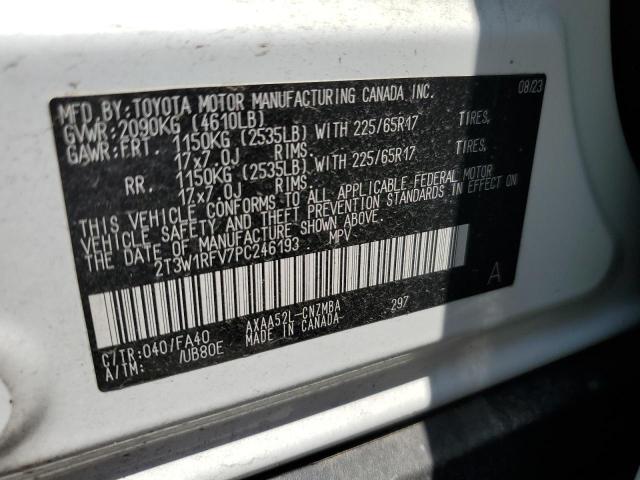 Photo 14 from auction – 2023 TOYOTA RAV4 XLE with VIN 2T3W1RFV7PC246193