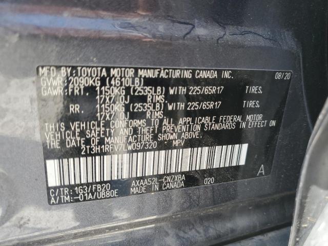 Photo 14 from auction – 2020 TOYOTA RAV4 LE with VIN 2T3H1RFV7LW097320
