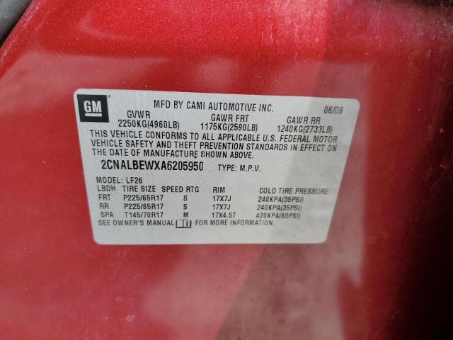 Photo 14 from auction – 2010 CHEVROLET EQUINOX LS with VIN 2CNALBEWXA6205950