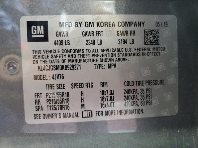 Zdjęcie 14 z aukcji – 2019 BUICK ENCORE ESS z VIN KL4CJGSM0KB929271