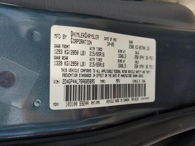 Photo 14 from auction – 2006 DODGE GRAND CARAVAN with VIN 2D4GP44L76R685895