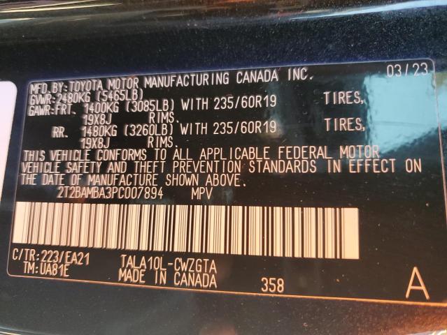 Photo 14 from auction – 2023 LEXUS RX 350 BAS with VIN 2T2BAMBA3PC007894