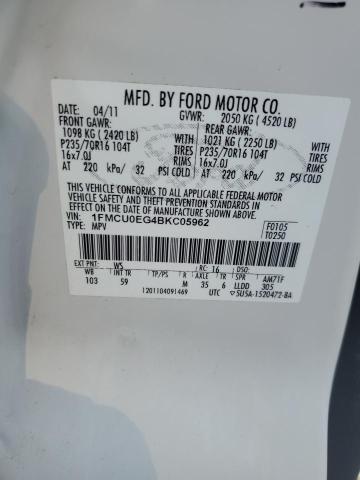 Photo 14 from auction – 2011 FORD ESCAPE LIM with VIN 1FMCU0EG4BKC05962
