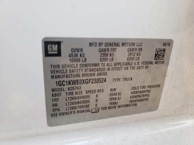 Photo 14 from auction – 2016 CHEVROLET SILVERADO with VIN 1GC1KWE8XGF230524