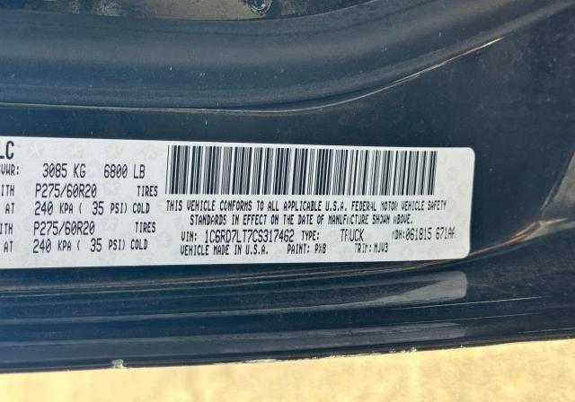Photo 10 from auction – 2012 DODGE RAM 1500 S with VIN 1C6RD7LT7CS317462