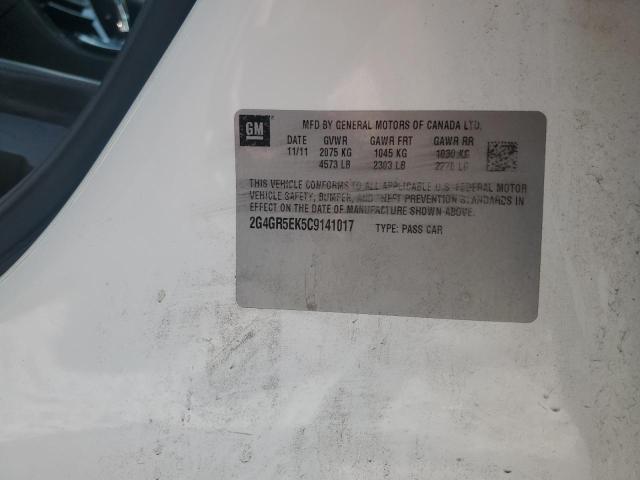 Photo 14 from auction – 2012 BUICK REGAL with VIN 2G4GR5EK5C9141017