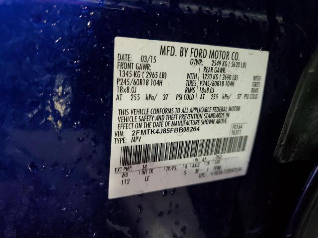 Photo 14 from auction – 2015 FORD EDGE SEL with VIN 2FMTK4J85FBB08264