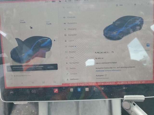 Photo 9 from auction – 2023 TESLA MODEL 3 with VIN 5YJ3E1EA5PF578547