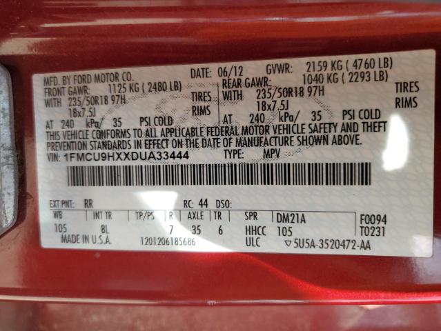 Photo 14 from auction – 2013 FORD ESCAPE SEL with VIN 1FMCU9HXXDUA33444