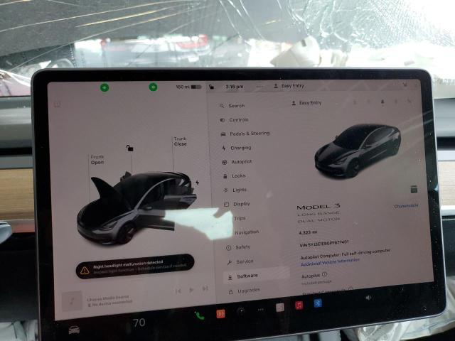 Photo 9 from auction – 2023 TESLA MODEL 3 with VIN 5YJ3E1EB0PF677401