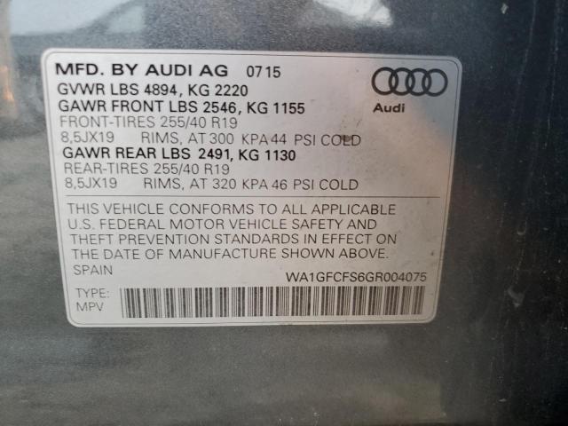 صورة رقم 14 من المزاد - 2016 AUDI Q3 PRESTIG مع VIN WA1GFCFS6GR004075