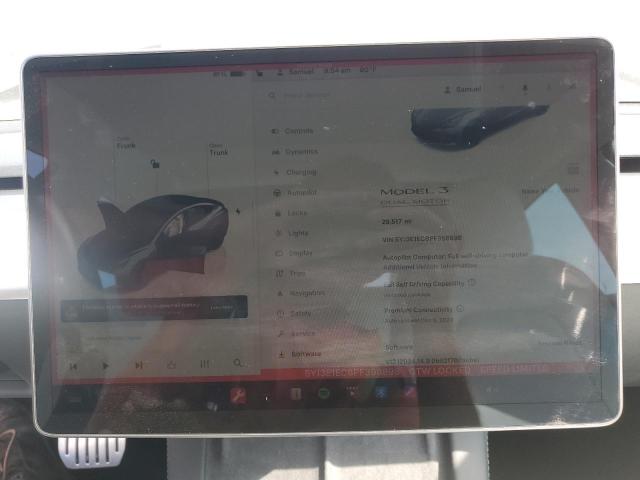 Photo 9 from auction – 2023 TESLA MODEL 3 with VIN 5YJ3E1EC8PF398898