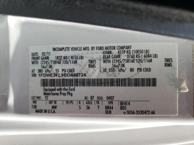 Photo 10 from auction – 2011 FORD E350 with VIN 1FDWE3FL9BDA68724