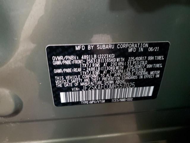 Photo 14 from auction – 2021 SUBARU FORESTER P with VIN JF2SKAFC0MH557025