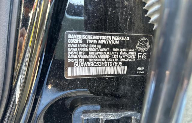 Photo 10 from auction – 2017 BMW X3 XDRIVE2 with VIN 5UXWX9C53H0T07898