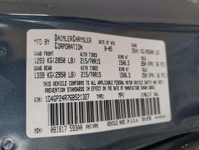 Photo 14 from auction – 2006 DODGE GRAND CARA with VIN 1D4GP24R76B521327