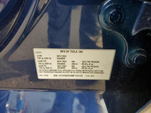 Photo 14 from auction – 2021 TESLA MODEL Y with VIN 5YJYGDEE6MF125120