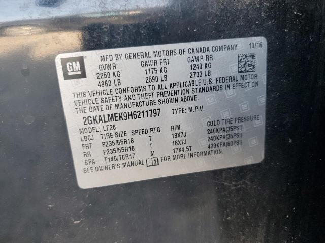 Photo 14 from auction – 2017 GMC TERRAIN SL with VIN 2GKALMEK9H6211797