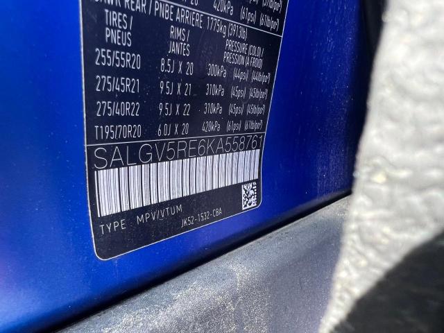 Photo 10 from auction – 2019 LAND ROVER RANGE ROVE with VIN SALGV5RE6KA558761
