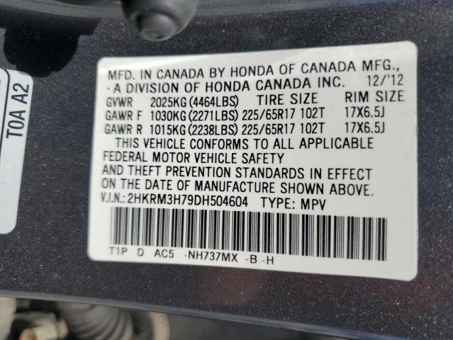Photo 14 from auction – 2013 HONDA CR-V EXL with VIN 2HKRM3H79DH504604