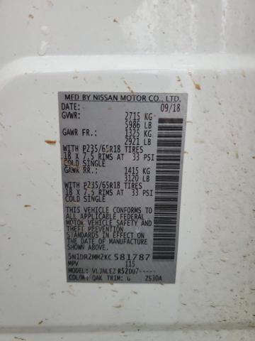 Photo 14 from auction – 2019 NISSAN PATHFINDER with VIN 5N1DR2MM2KC581787