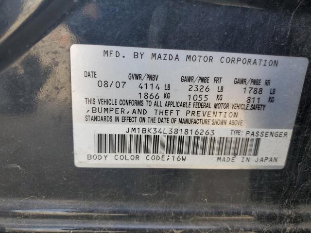 Photo 14 from auction – 2008 MAZDA SPEED 3 with VIN JM1BK34L381816263