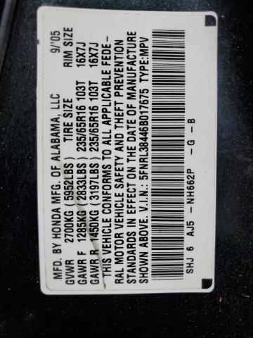 Photo 14 from auction – 2006 HONDA ODYSSEY EX with VIN 5FNRL38446B017675