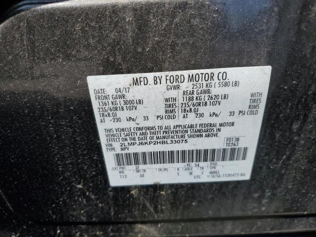 Photo 14 from auction – 2017 LINCOLN MKX SELECT with VIN 2LMPJ6KP2HBL33075
