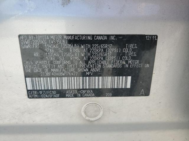 Photo 14 from auction – 2011 TOYOTA RAV4 with VIN 2T3BF4DV0BW176422