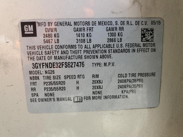 Photo 14 from auction – 2015 CADILLAC SRX PREMIU with VIN 3GYFNDE32FS627476
