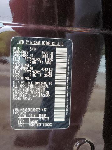Photo 14 from auction – 2014 INFINITI QX80 with VIN JN8AZ2ND3E9751487