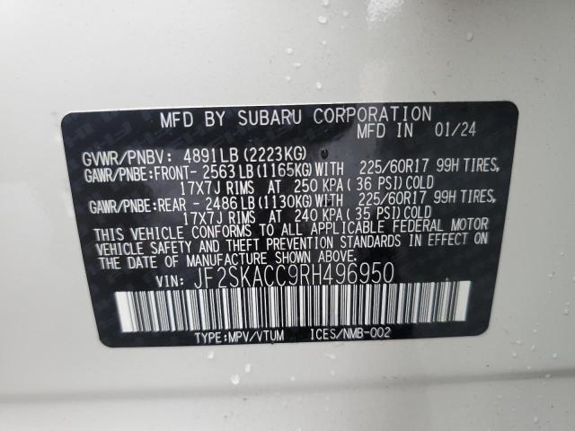 Photo 14 from auction – 2024 SUBARU FORESTER P with VIN JF2SKACC9RH496950