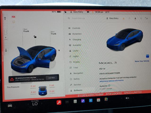 Photo 9 from auction – 2024 TESLA MODEL 3 with VIN 5YJ3E1EA6RF770966