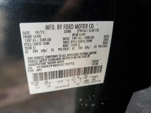 Photo 14 from auction – 2013 FORD EXPLORER L with VIN 1FM5K7F80DGC79772