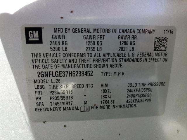 Photo 14 from auction – 2017 CHEVROLET EQUINOX PR with VIN 2GNFLGE37H6238452