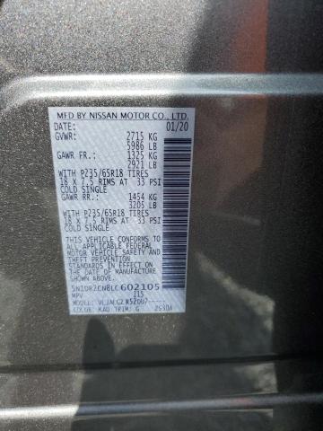 Photo 14 from auction – 2020 NISSAN PATHFINDER with VIN 5N1DR2CN8LC602105