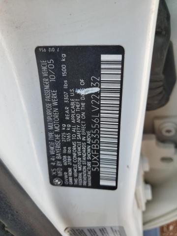 Photo 14 from auction – 2006 BMW X5 4.4I with VIN 5UXFB53556LV22332