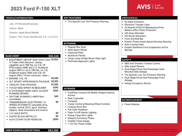 Photo 12 from auction – 2023 FORD F150 SUPER with VIN 1FTFW1E52PFA63353