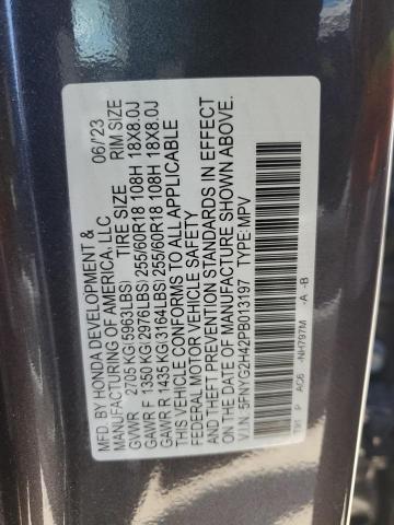 Photo 14 from auction – 2023 HONDA PILOT EXL with VIN 5FNYG2H42PB013197